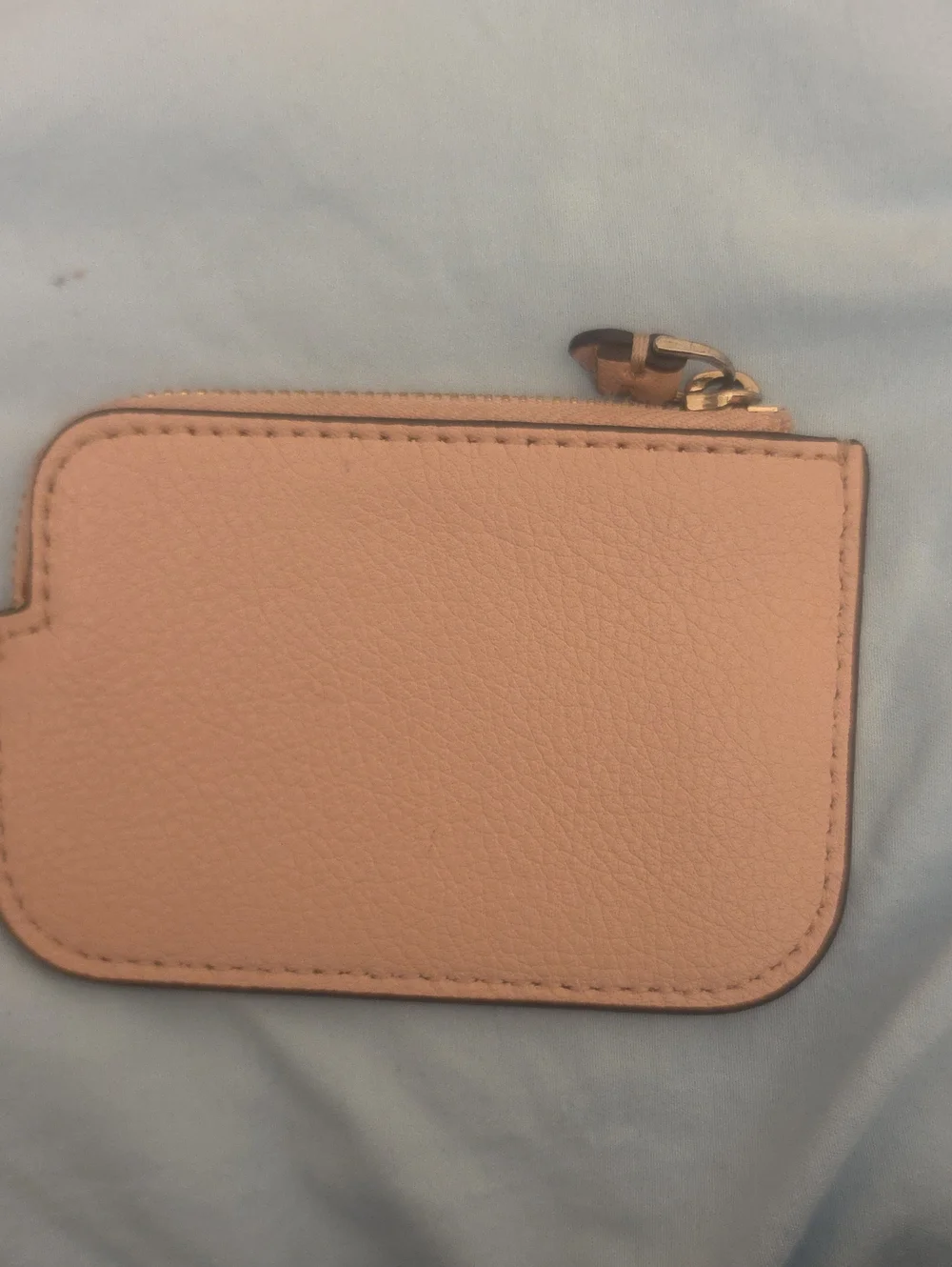 Kate Spade Pink Leather Zip Card Case
